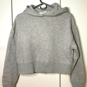 Zara Hoodie Crop-top - Gray, Size S